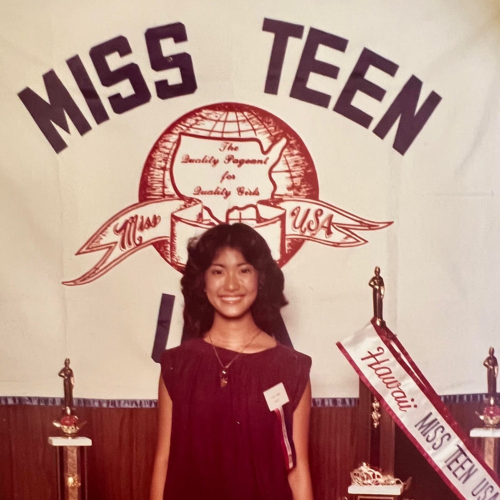 Michele as a Miss Teen USA finalist, 1979.